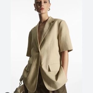 COS Short Sleeve Linen Blazer